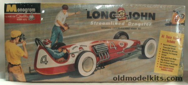 Monogram Long -John Streamlined Dragster, 85-0544 plastic model kit